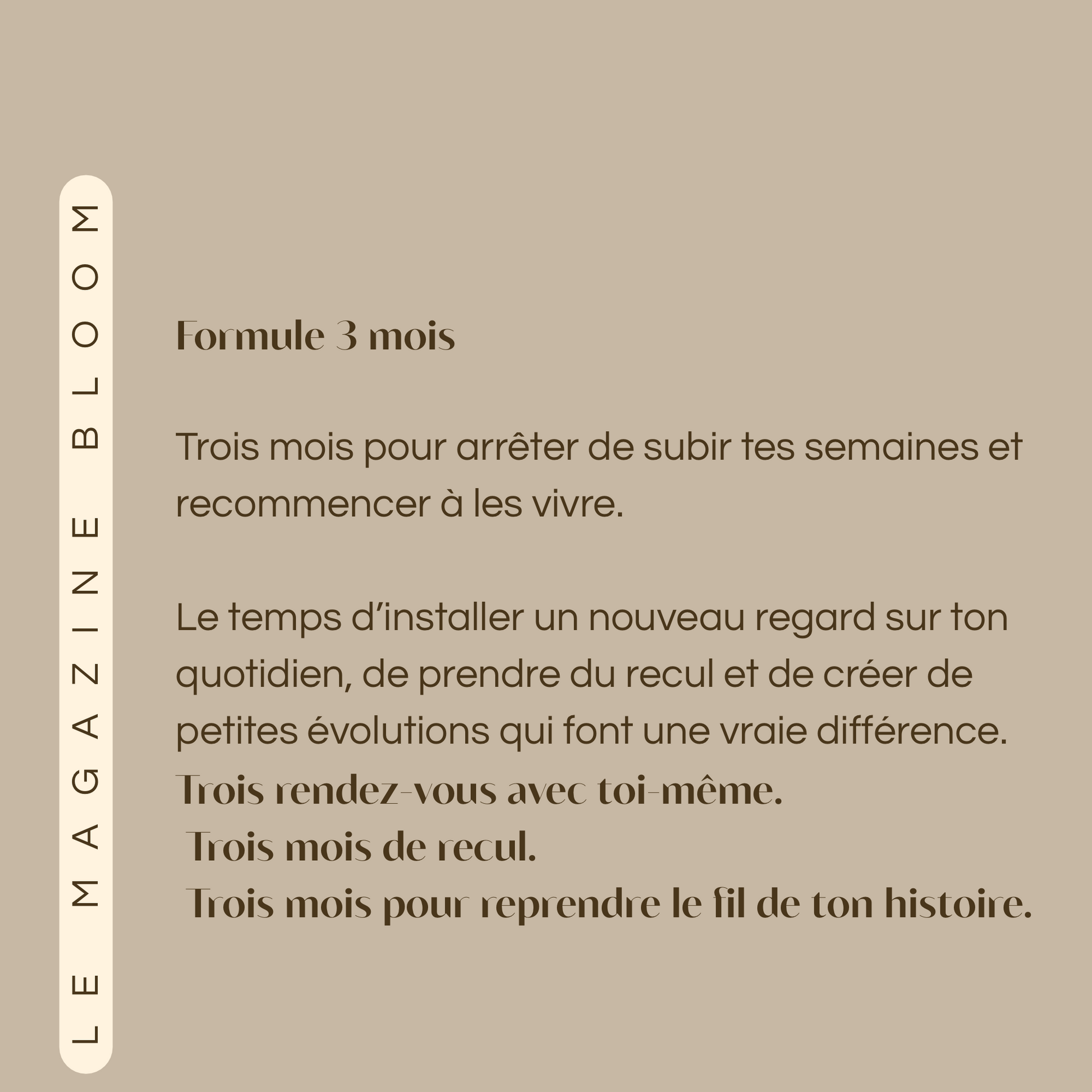 Tirage Bloom | 3 mois