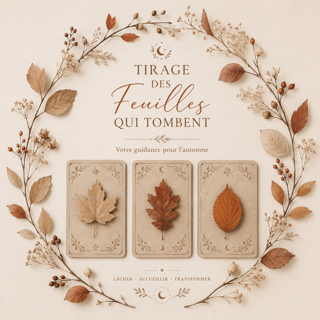 Tirage des feuilles d'automne