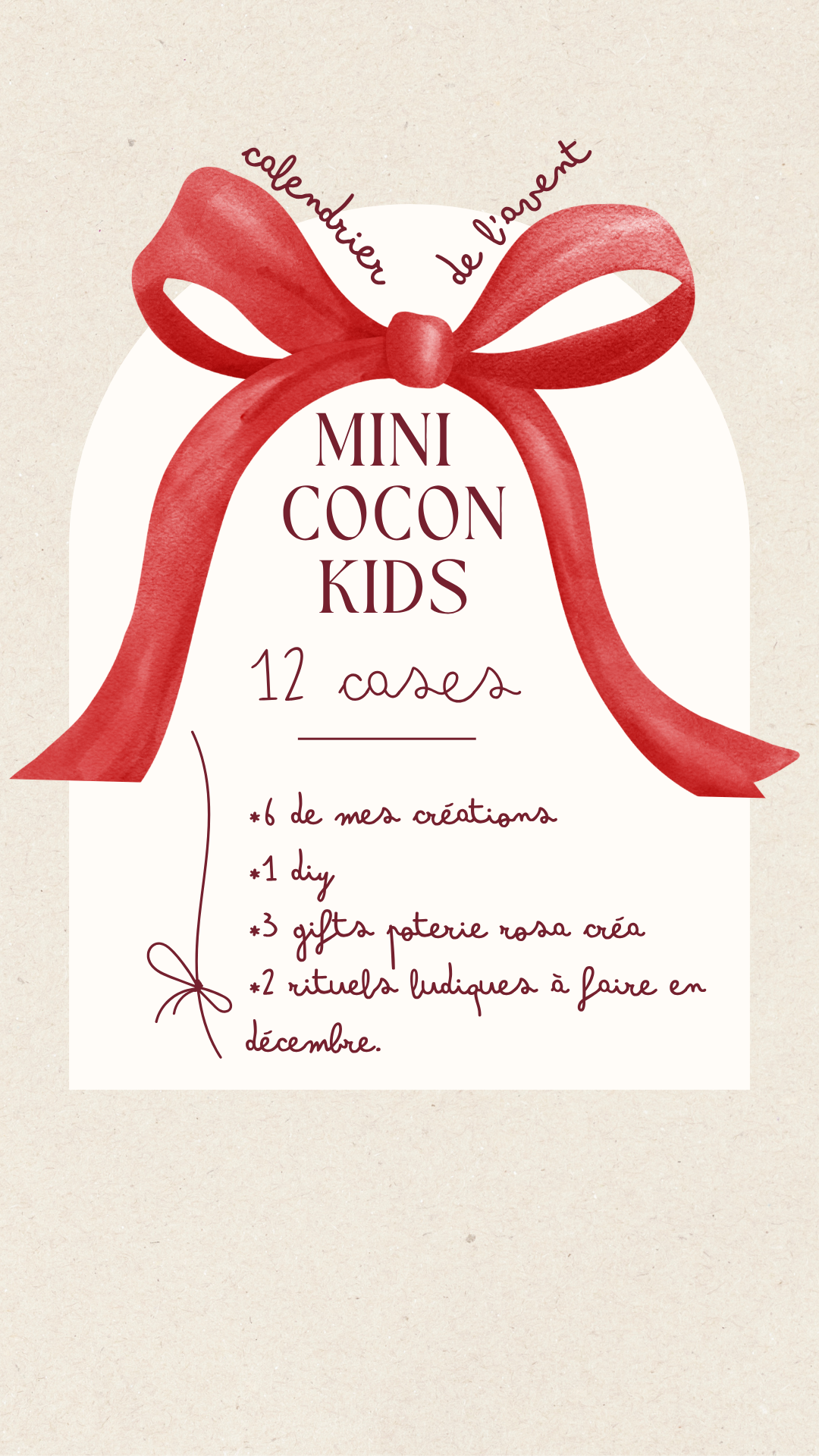 Calendrier de l'Avent - Mini Cocon Christmas - Enfant